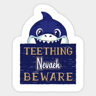 Nevaeh - Funny Kids Shark - Personalized Gift Idea - Bambini Sticker